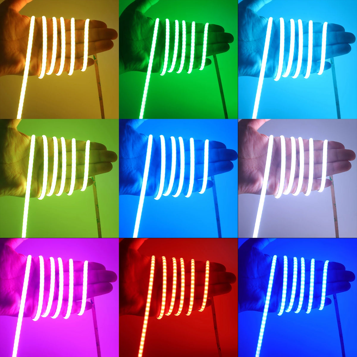 PCB 5MM 4PIN RGB COB Strip IP20 Self Adhesive Flexible Ribbo