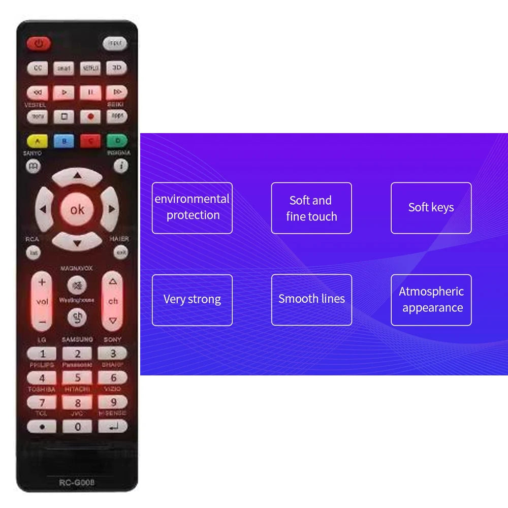 Universal RC-G008 Replacement Remote Control for All TV Mode
