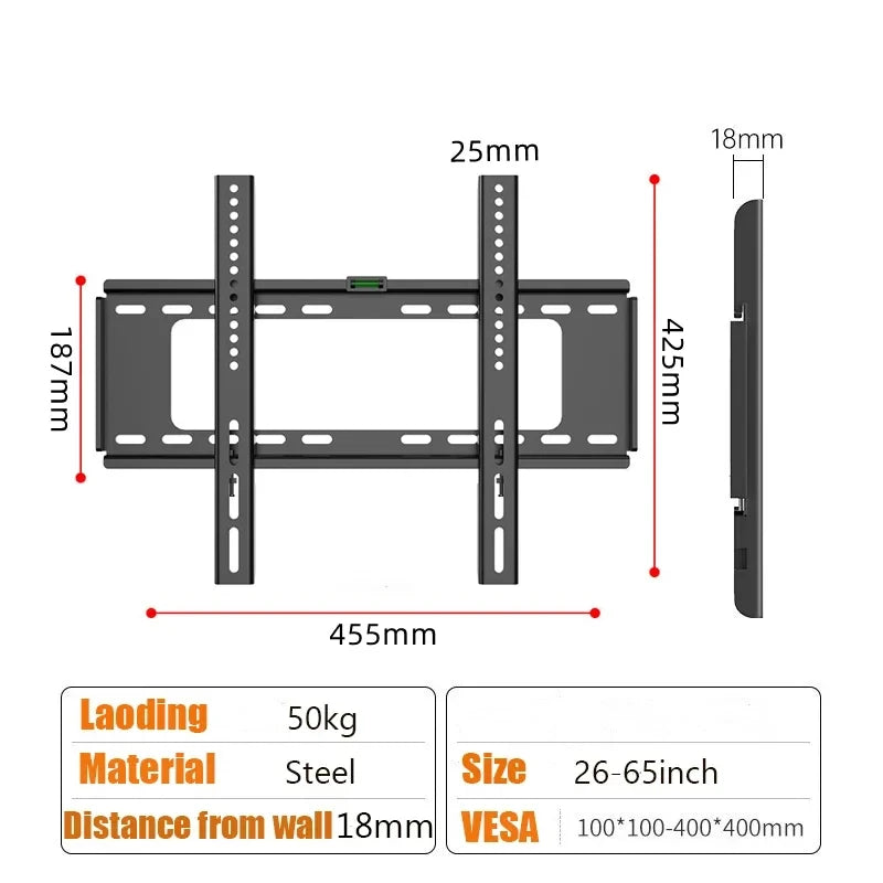 26-63inch TV Wall Mount Bracket Universal TV Mount Monitor H