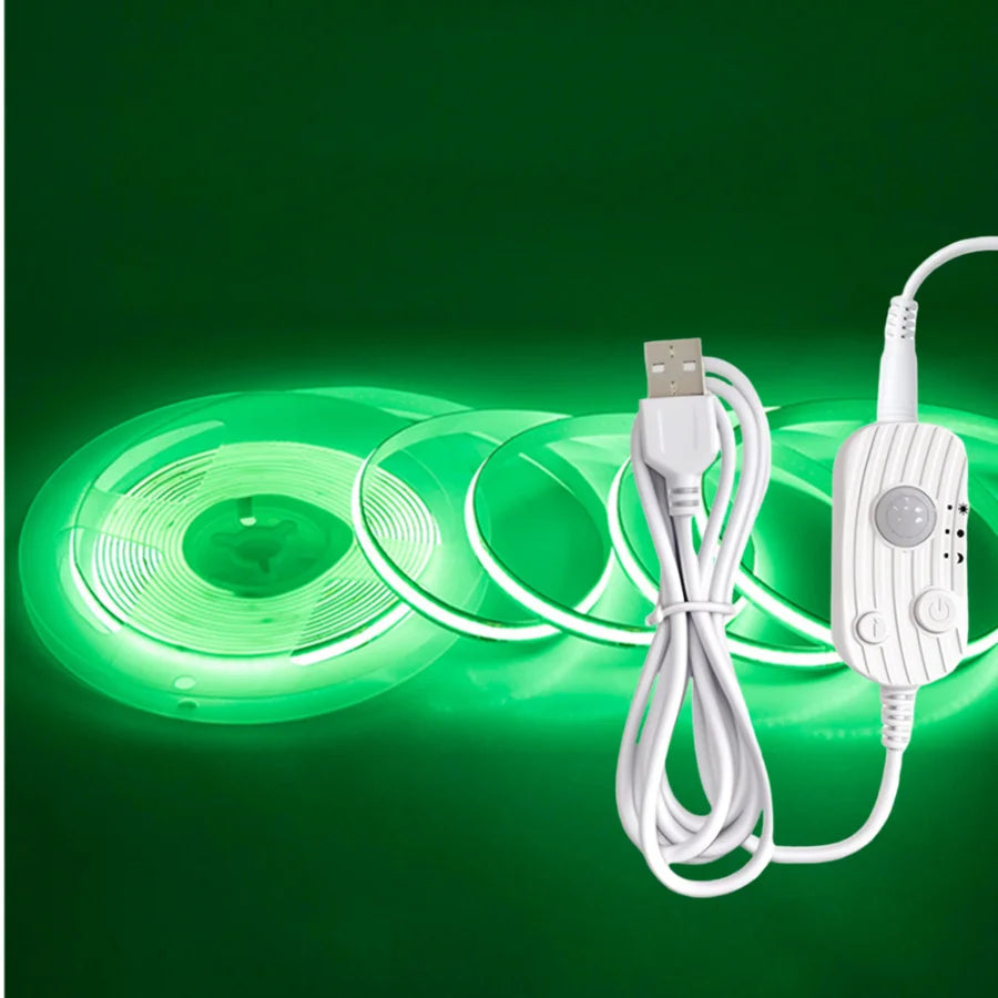 DC5V USB Motion Sensor 8mm COB LED Strip 3 Modes Dimmable Induction Night Light for Bedroom TV Backlight Kitchen Cupboard Decor