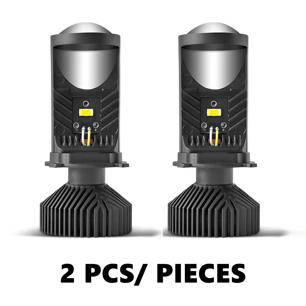 Y6 Turbo Fan H4 LED Headlights Car H4 Mini Projector Lens 6000K Super Bright 20000LM Hi Lo Beam Bulb LED Lights Car Light Lamp