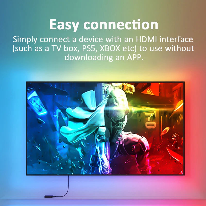Ambient TV Backlight LED Sync to Screen 4K for 40-85 Inch Re