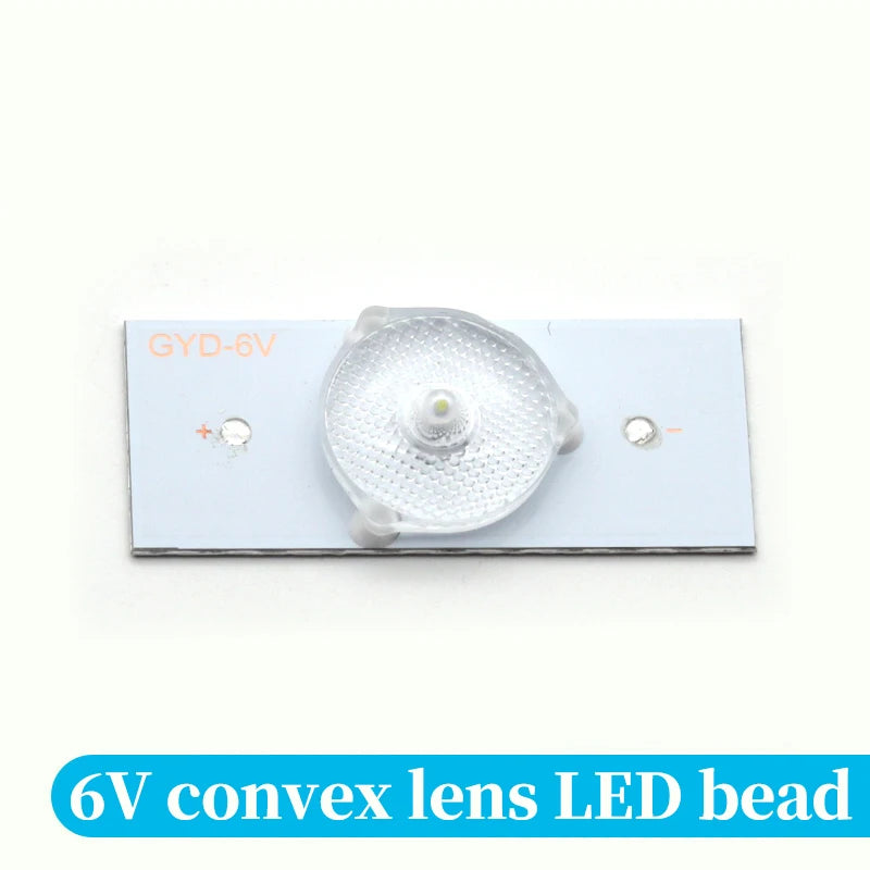 10Pcs For 32-75inch TV Universal LED Backlight Strip 3V 6V SMD Lamp Beads With Optical Len Fliter TV Repair Simple Maintenance