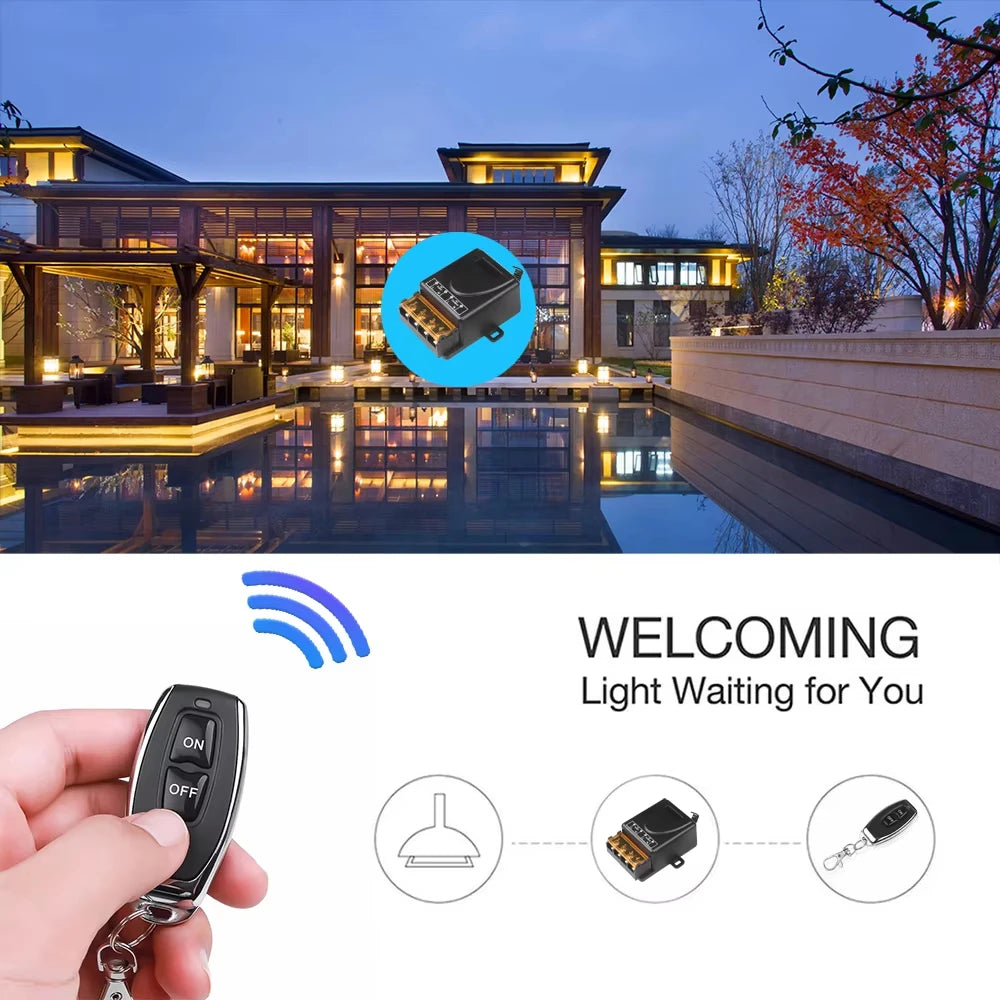 AC220V 433Mhz Remote Control Hign Power On off Remote Switch
