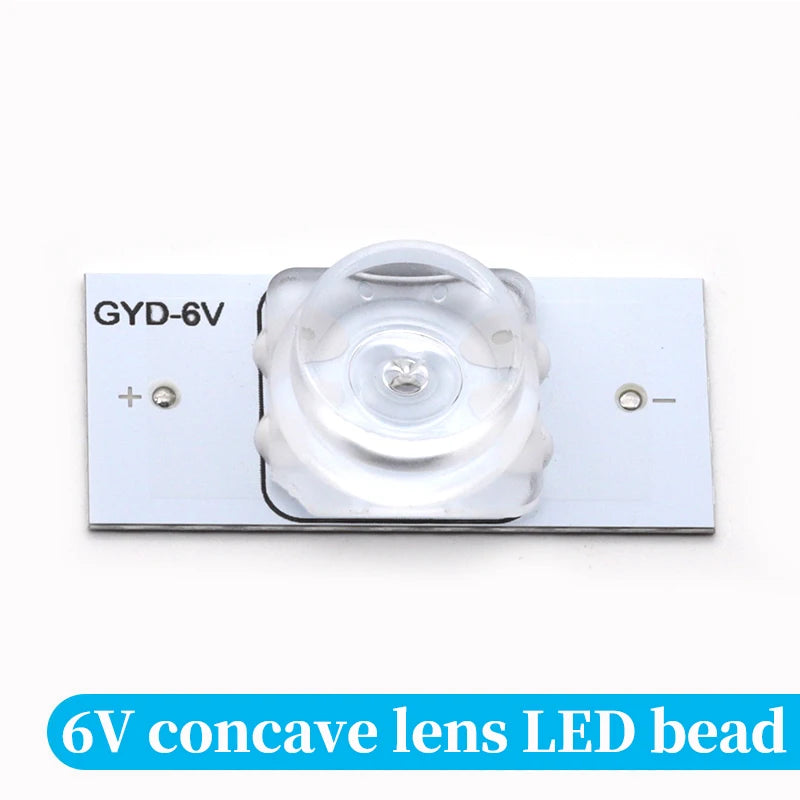 10Pcs For 32-75inch TV Universal LED Backlight Strip 3V 6V SMD Lamp Beads With Optical Len Fliter TV Repair Simple Maintenance