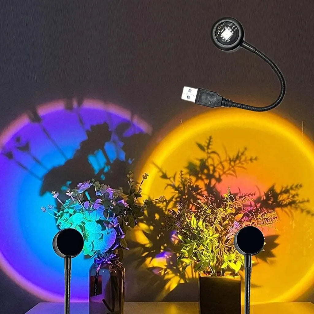 MeeToo USB Sunset Mood Lamp Led Projector Neon Night Light f