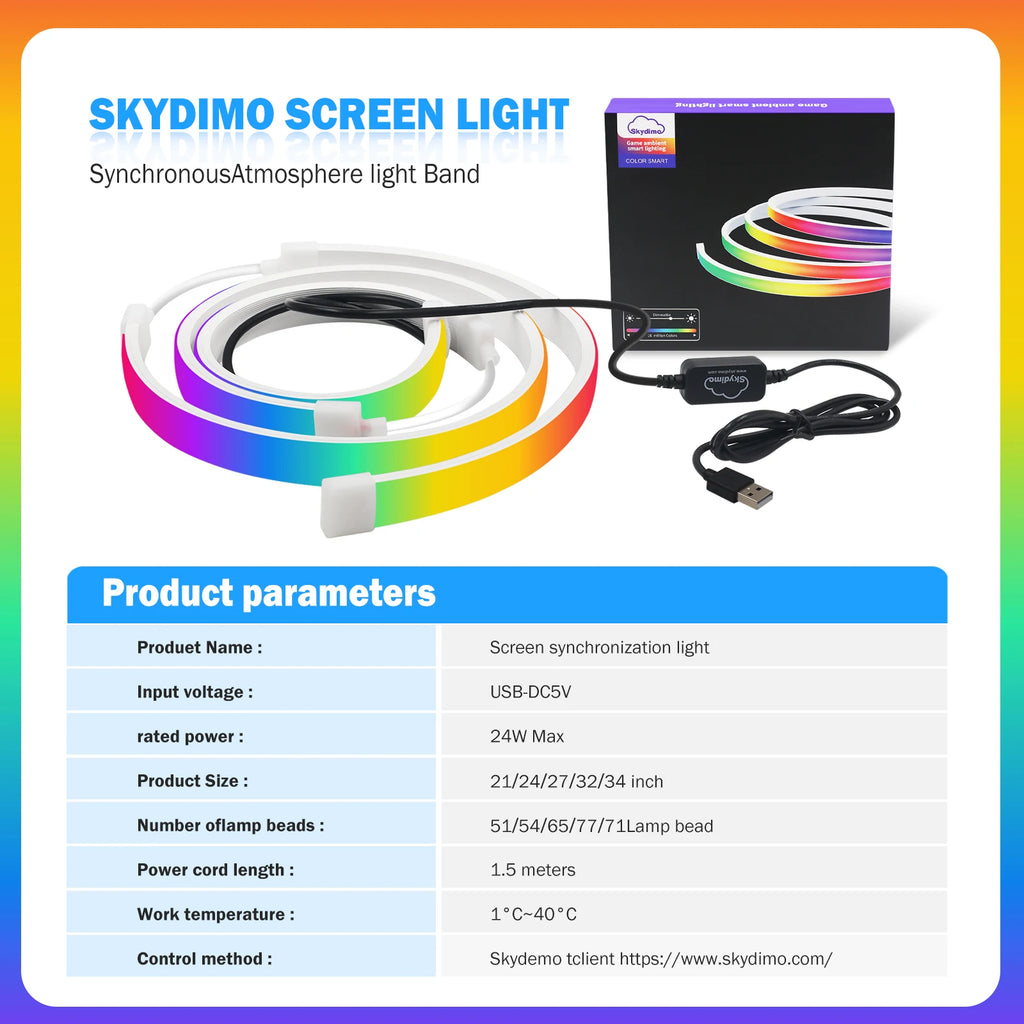 Skydimo RGB Gaming Lights Strip Music Game Sync Color 24 27 