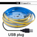 5V USB COB LED Light Strip 3M 4M 5M Touch Linear Dimming Flexible Diode Tape Indoor Lighting TV Mirror Backlight Room Decor