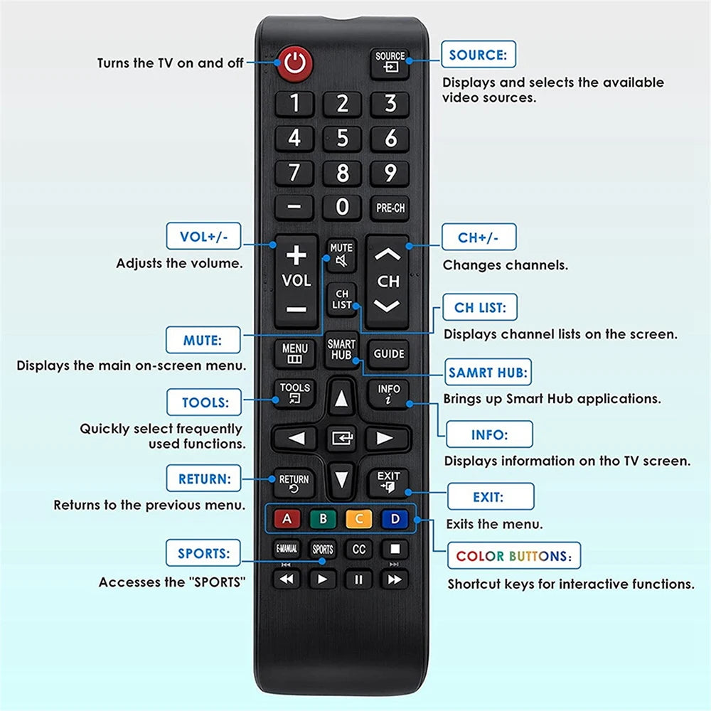 For Samsung TV Remote Control AA59-00602A AA59-00666A AA59-0