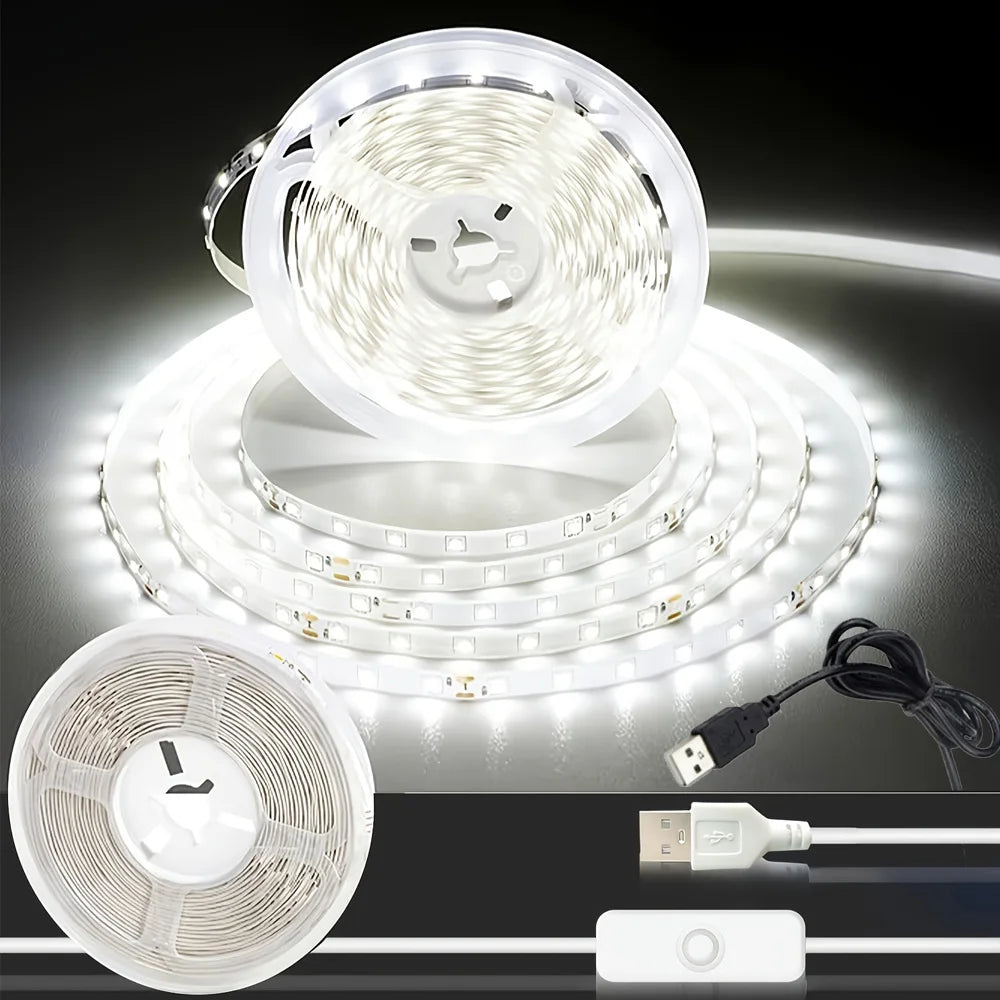 1-5m 5V LED Strip Lights USB 2835 SMD TV Backlight Tape Warm