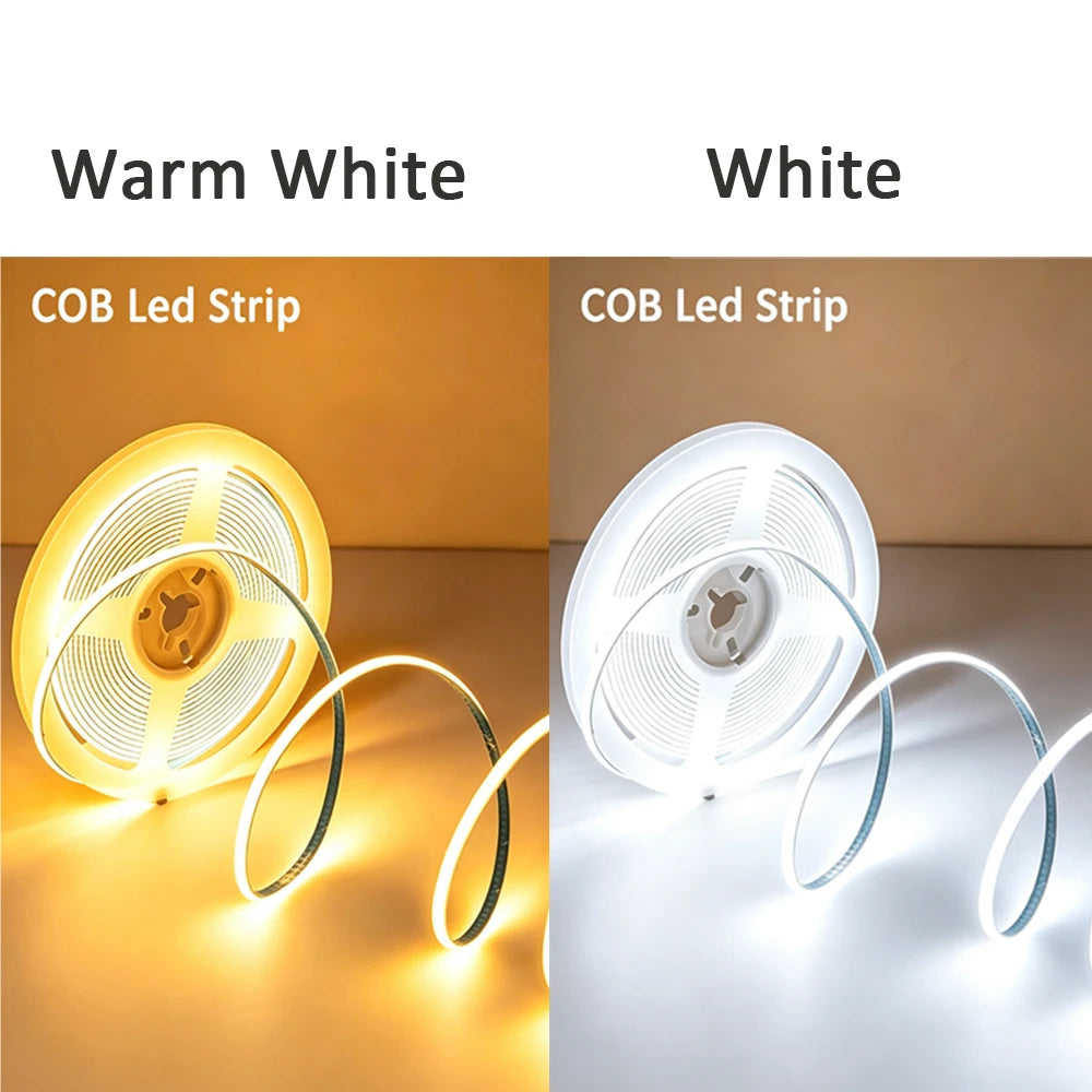 LED Strip Lights USB 5V COB Led Strip with Dimmer for Under 