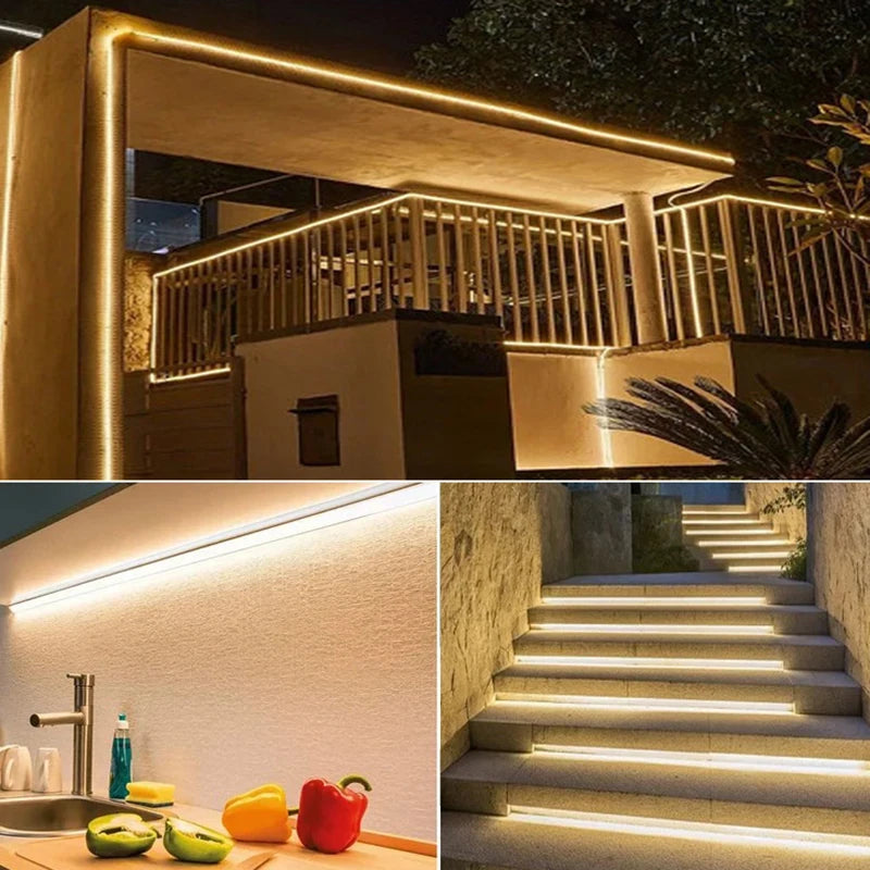 LED Lights Strip 220v with ON-OFF Switch Waterproof Outdoor 