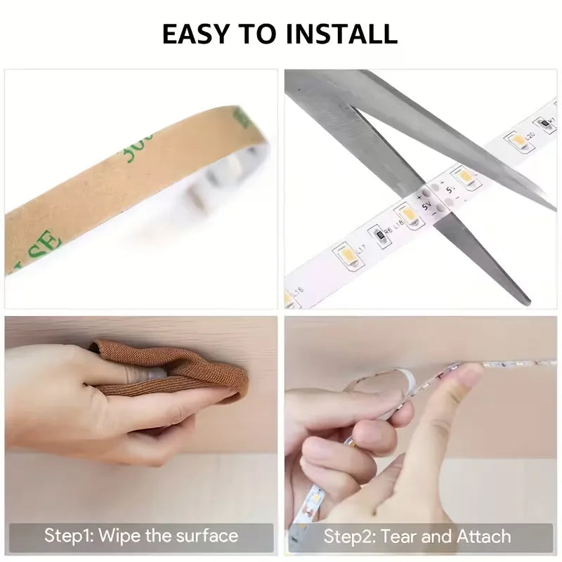 1 Flexible Led Light Strip Low Voltage 5V Battery Box Powere