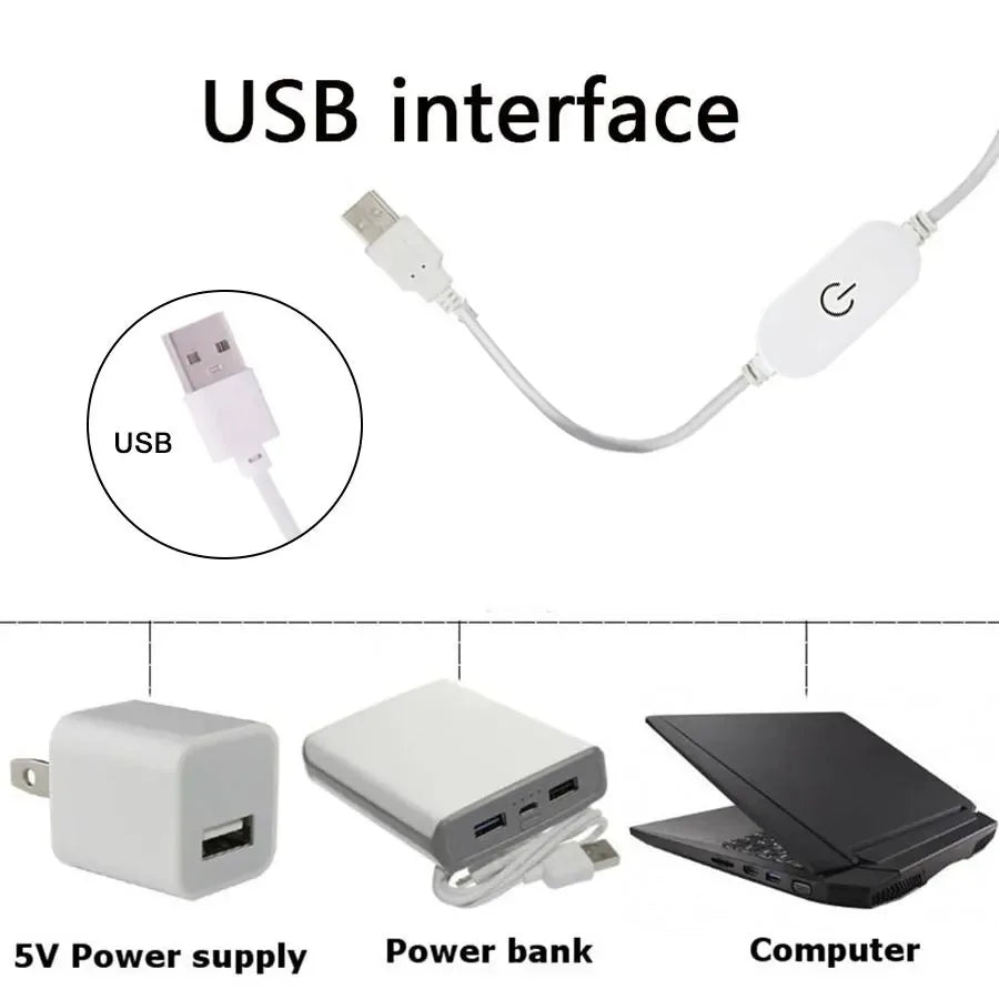 1M/3M/5M USB LED Strip Light 5V 30LEDs/m 2835 Dimmable Flexi