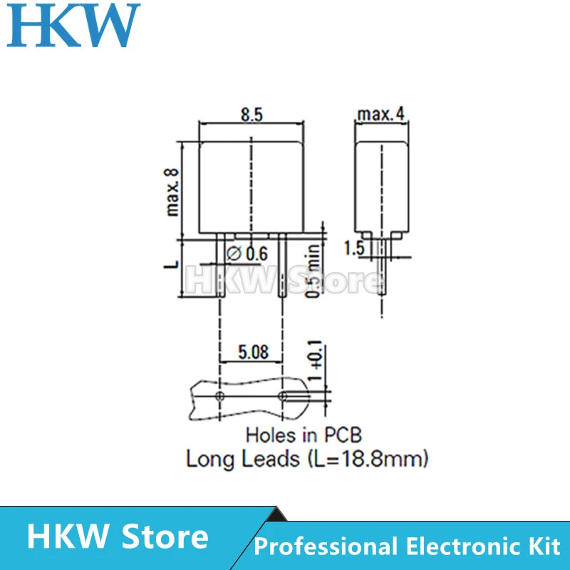 10-20pcs Square Fuse Slow Blow T0.5A T0.8A T1A T1.6A T2A T2.