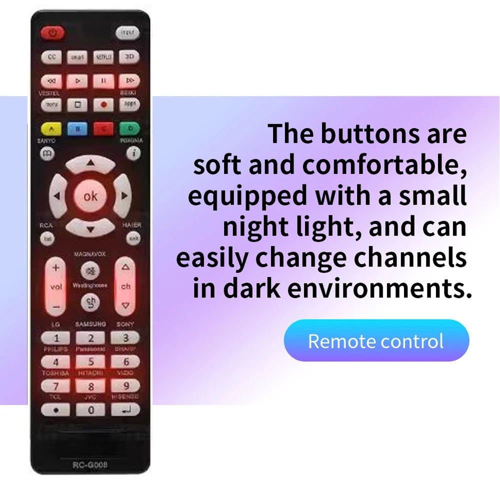 Universal RC-G008 Replacement Remote Control for All TV Mode