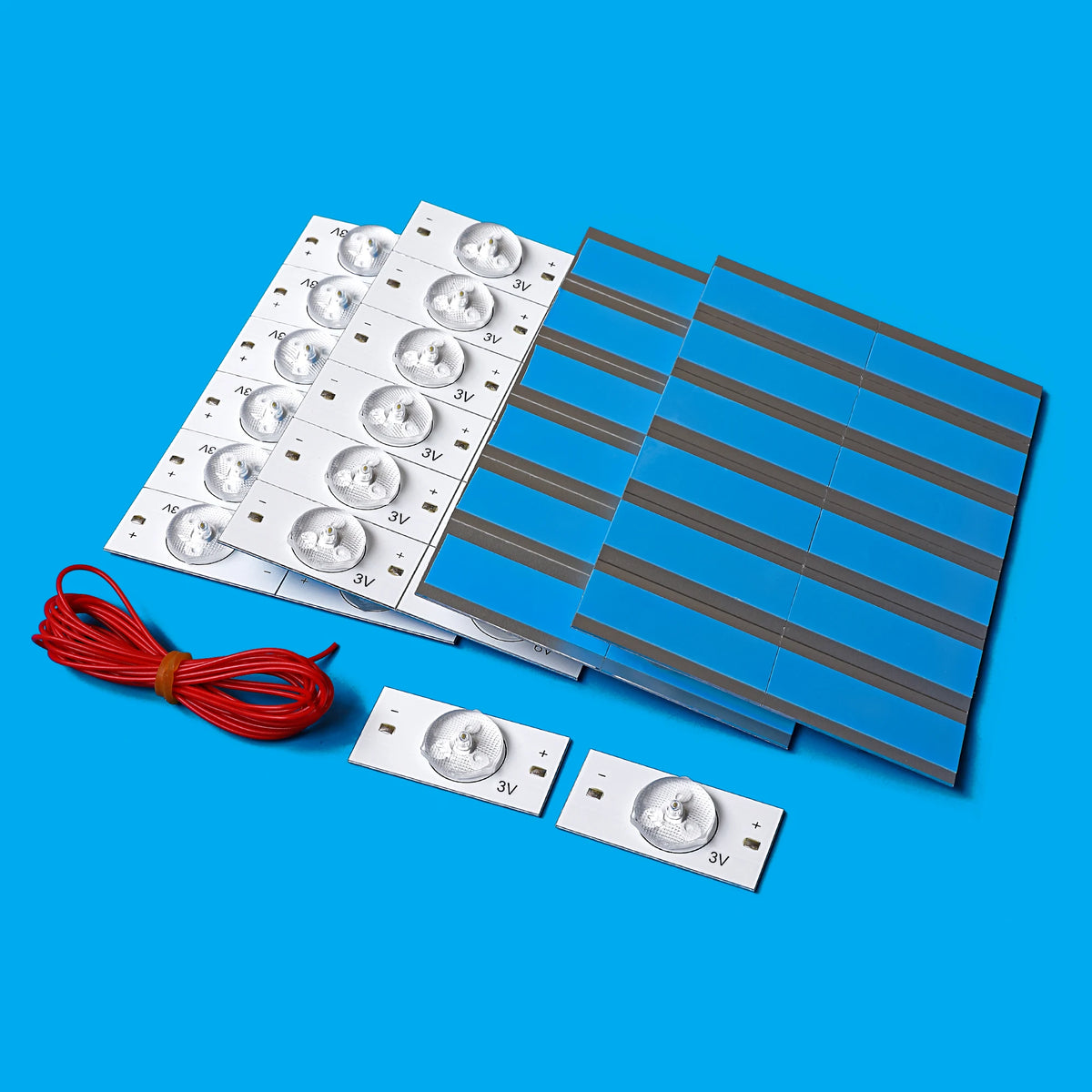 100 pcs LED Backlight strip 6V 3V SMD Lamp Beads with Optica