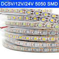 5m DC5V 12V 24V SMD 5050 LED Strip Light TV Backlight IP20 I