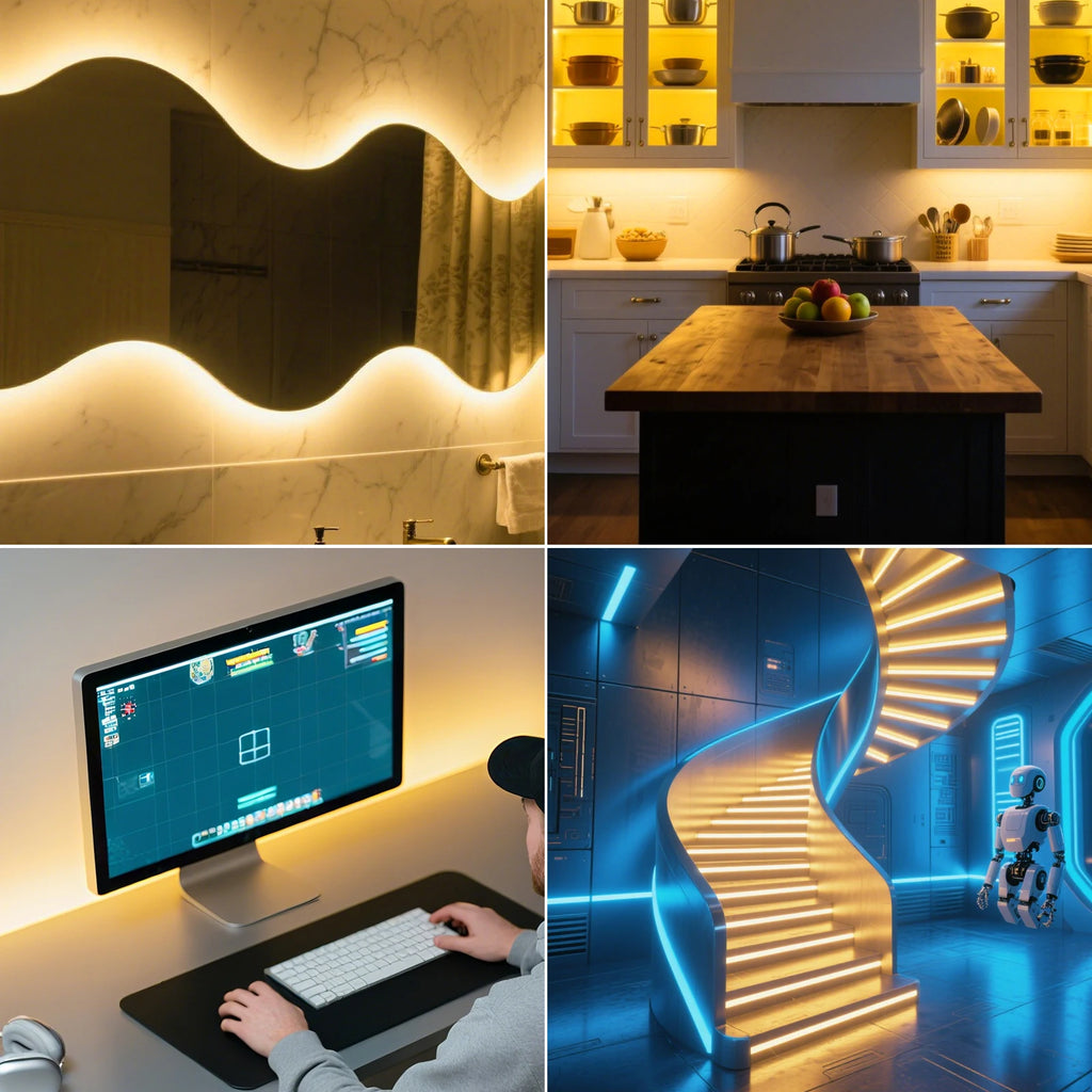 5M 10M LED Strip Light DC12V 24V 2835 One LED Cut Flexible D