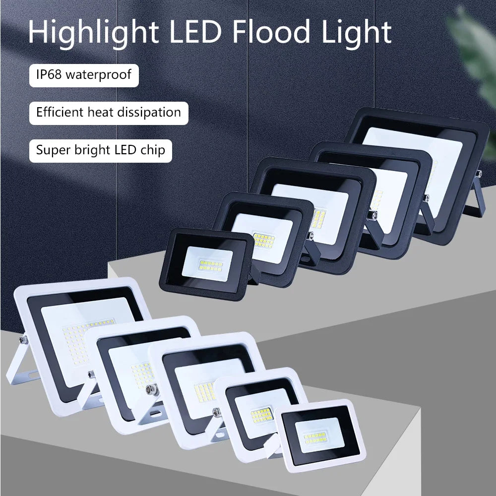 LED Flood Light IP68 Waterproof AC 220V 10W 20W 30W 50W 100W