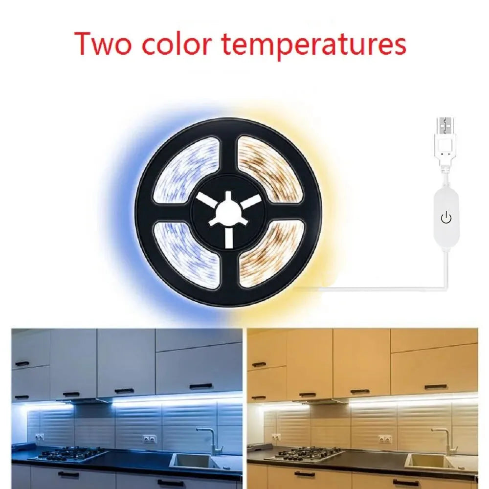 1M/3M/5M USB LED Strip Light 5V 30LEDs/m 2835 Dimmable Flexi