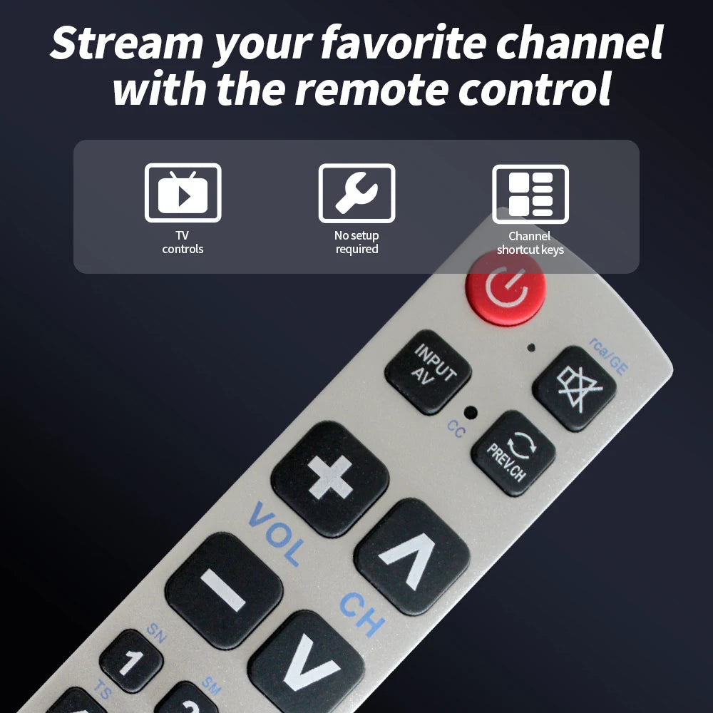A-TV2 Big Button Universal Remote Replacement Use for L&G Sa