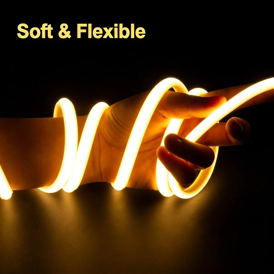 Waterproof 220V COB Led Strip EU AU ON/OFF Switch Power Plug