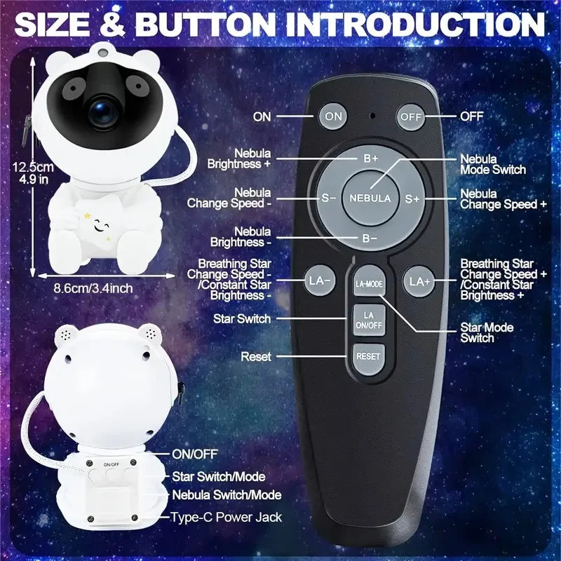 Astronaut LED Star Projector Night Lights Galaxy Projectors 