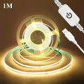 USB High Density COB LED Strip Touch Dimmer No Dark Spot Flexible Self Adhesive Linear Light For Mirror TV Backlight DIY Decor