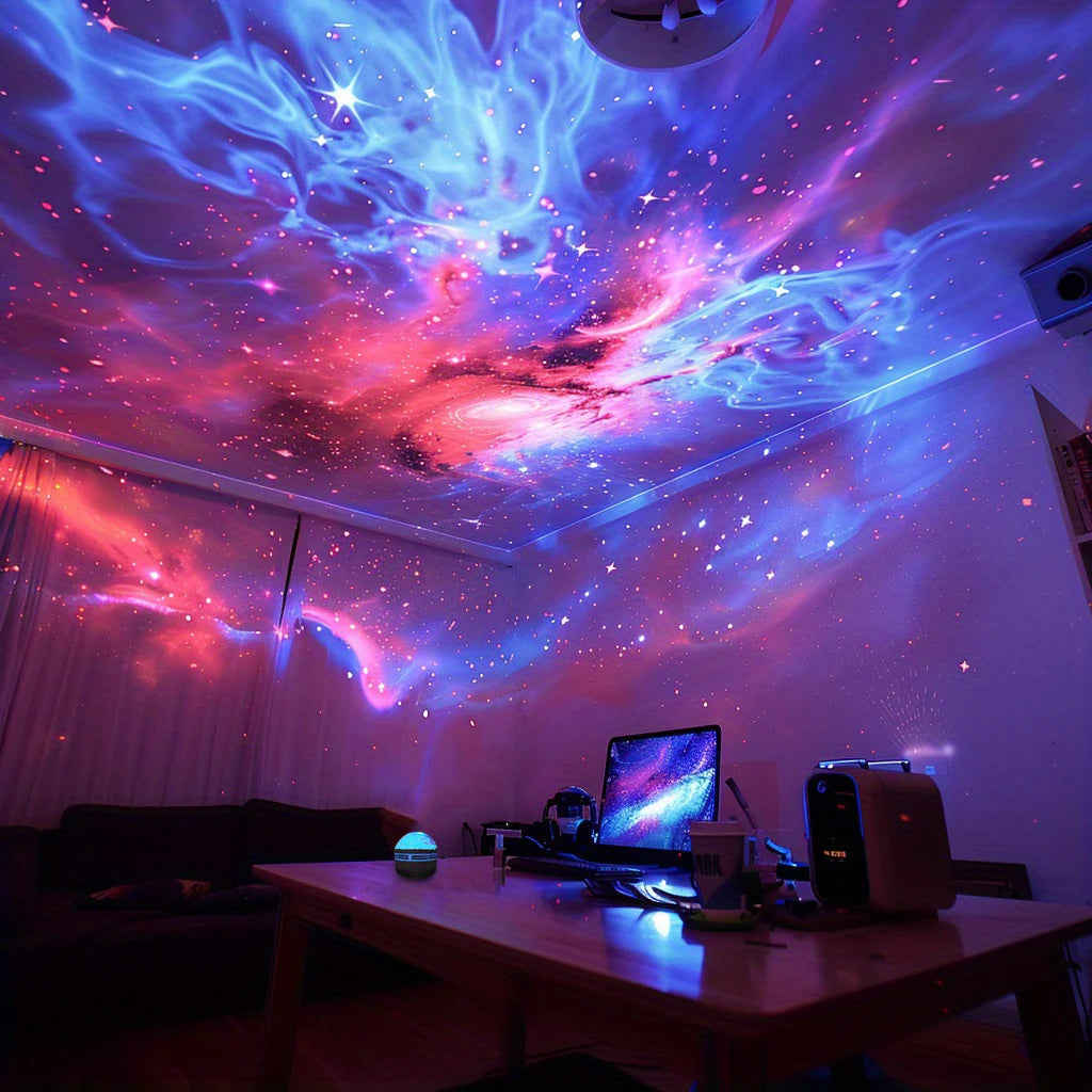 1pc Northern Lights LED Atmosphere Projector 7 Modes Starry 