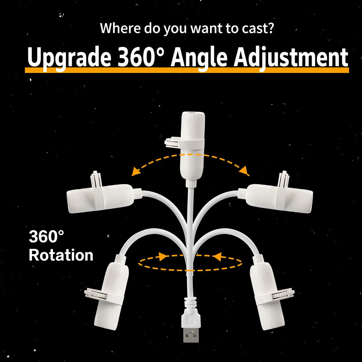 Starry Sky Light USB Plug in 360 Rotating Projector Night Li