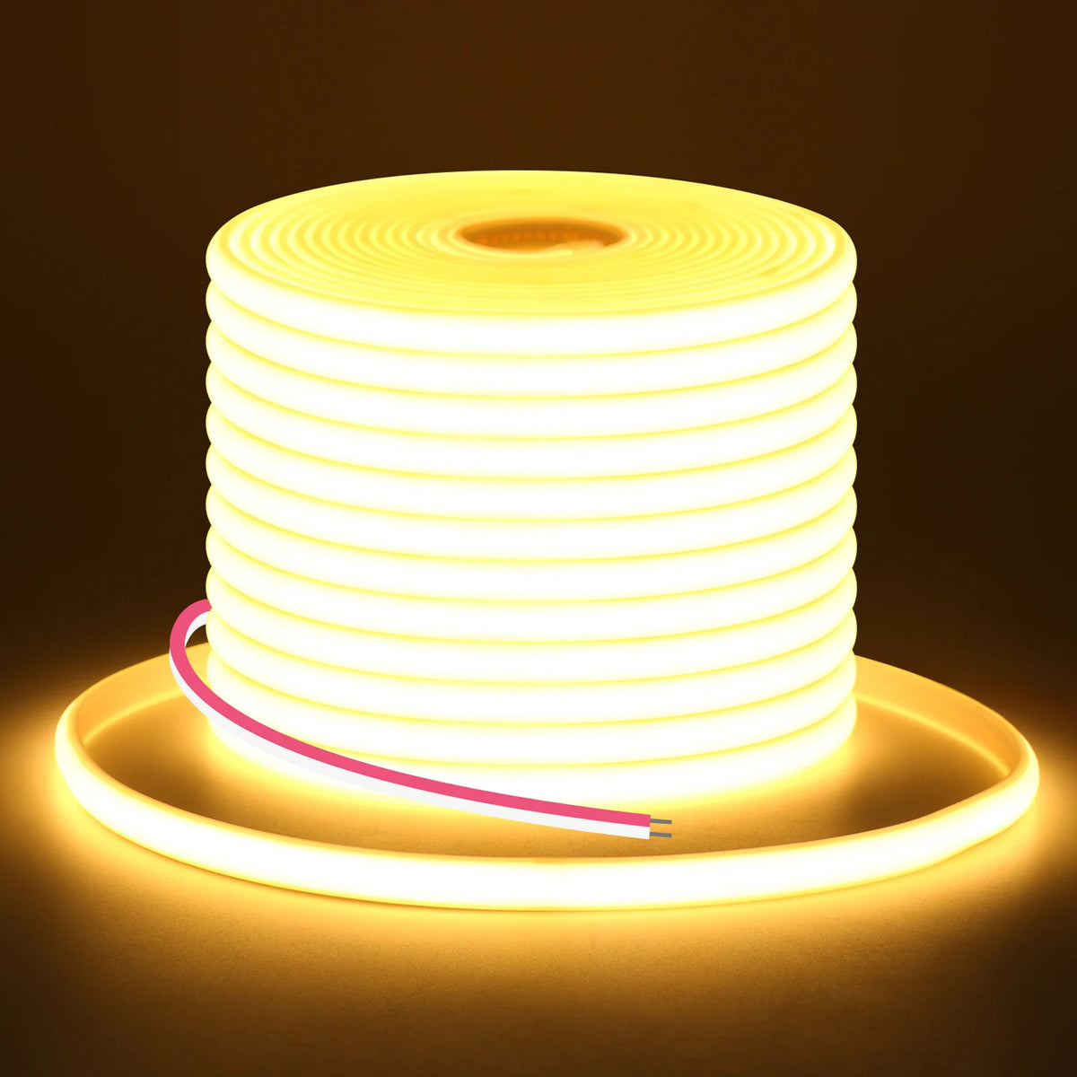 12V 24V COB LED Strip 320LEDs Flexible Neon Tape Light IP67 Waterproof LED Ribbon Rope Density Linear Light with Adhesive Tape