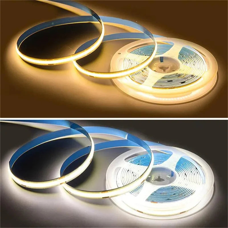 Dimmable COB LED Strip Light 5V USB Flexible Diode Tape With