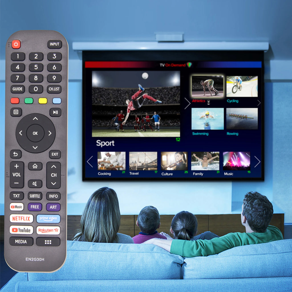 New ReplacementEN2G30H Hisense Universal Remote with Netflix
