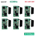 QIACHIP 5-20pcs 433.92Mhz Universal Wireless DC 3.6V-24V Rem