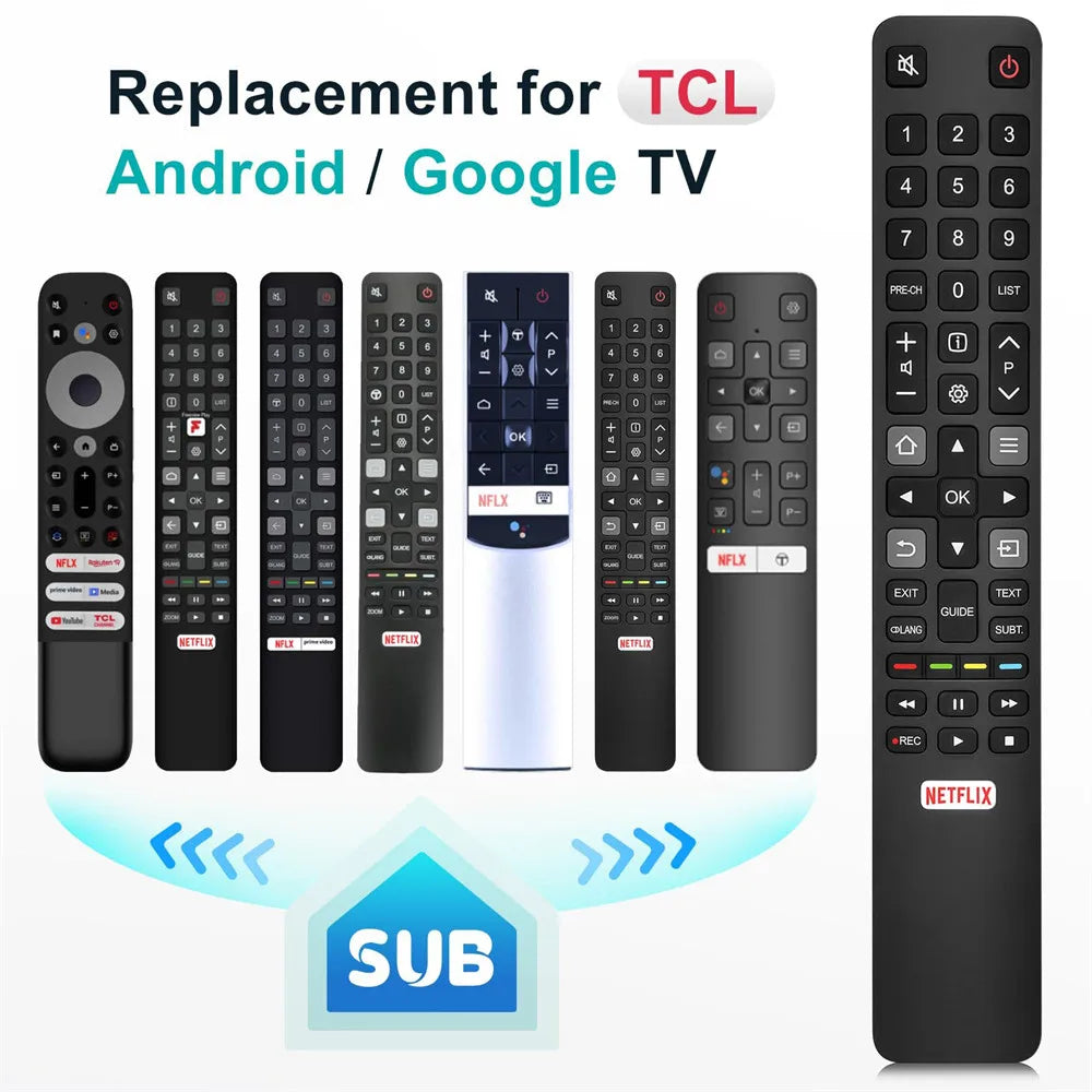 Universal Remote Control Replacement RC802N YAI2 for TCL Sma