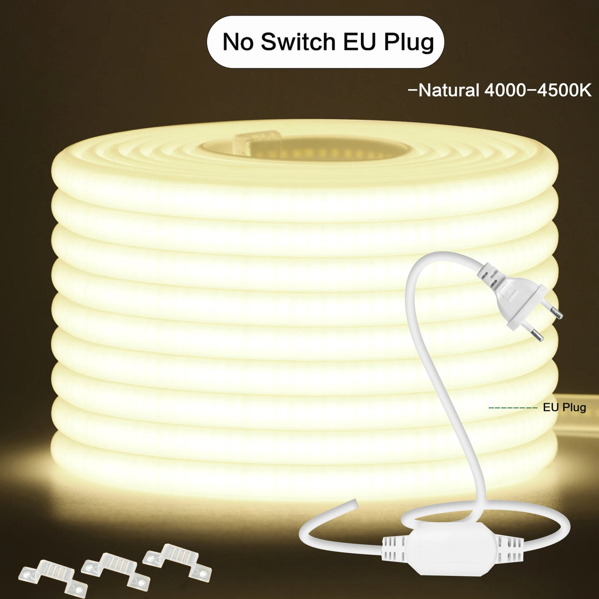 220V Dimmable COB LED Neon Strip Light With Switch/Dimmer Plug Waterproof 288Leds/M High Quality Neon Strip Garden Home Lighting
