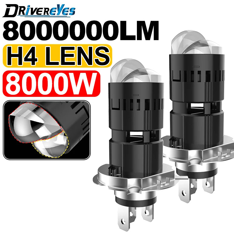 8000000LM 8000W H4/9003/HB2 LED Headlight Bulb Projector Len