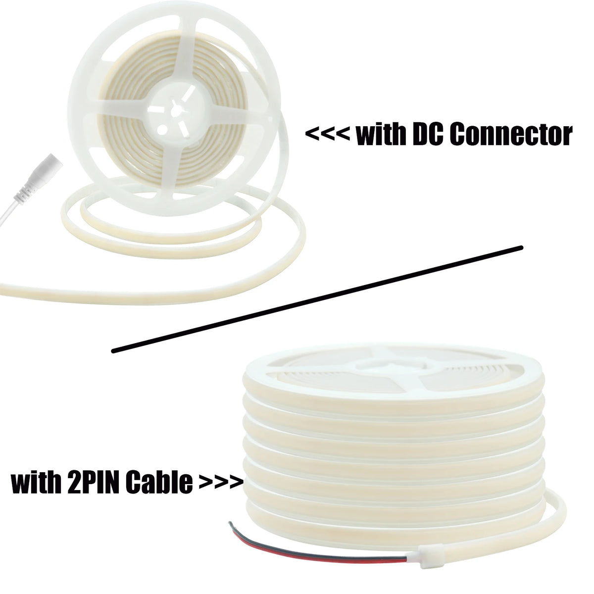 Waterproof Flexible COB Neon Light DC 12V 24V Milky White 30