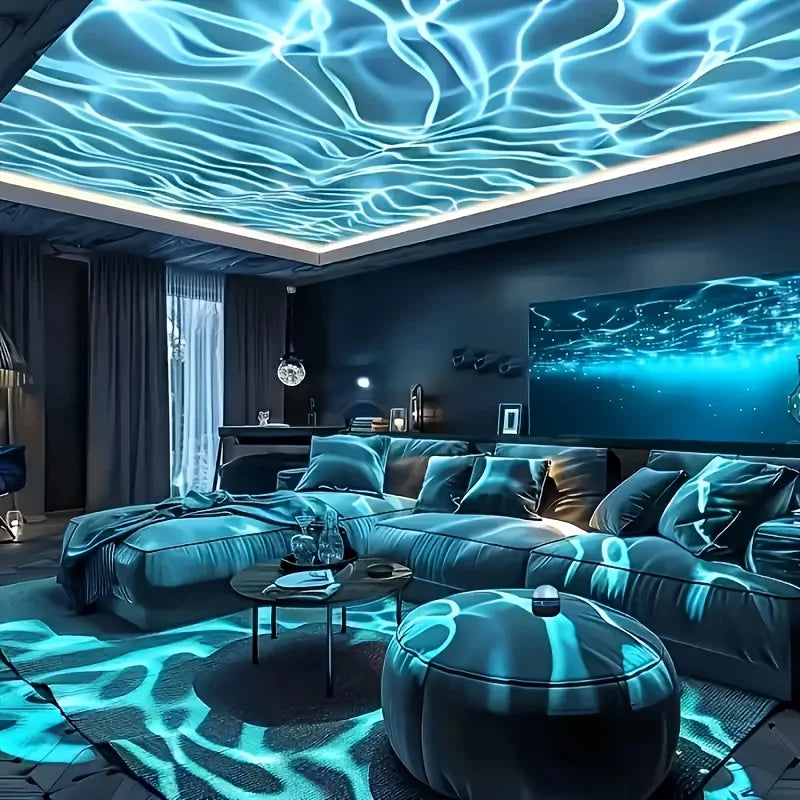 LED Night Light USB Water Wave Projector with Remote Control