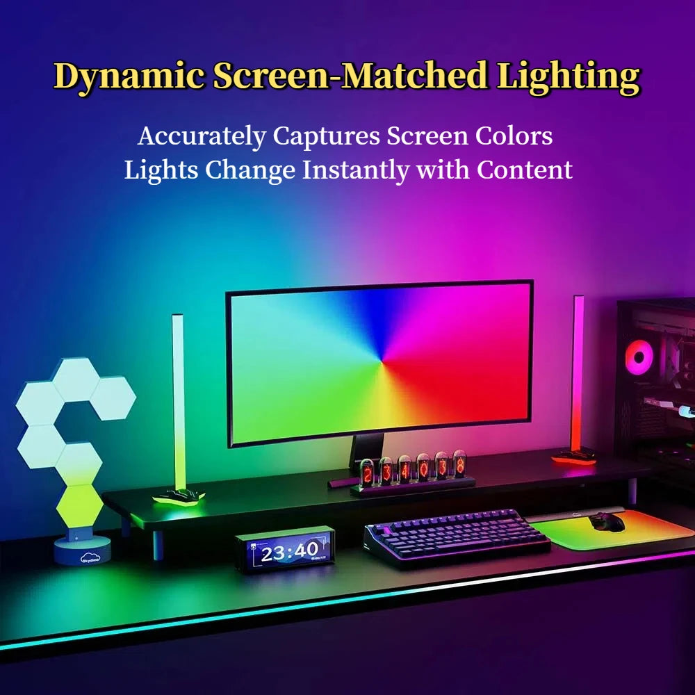 Upgrade RGB PC Backlight for 24-34 Inch Monitor Led Light wi