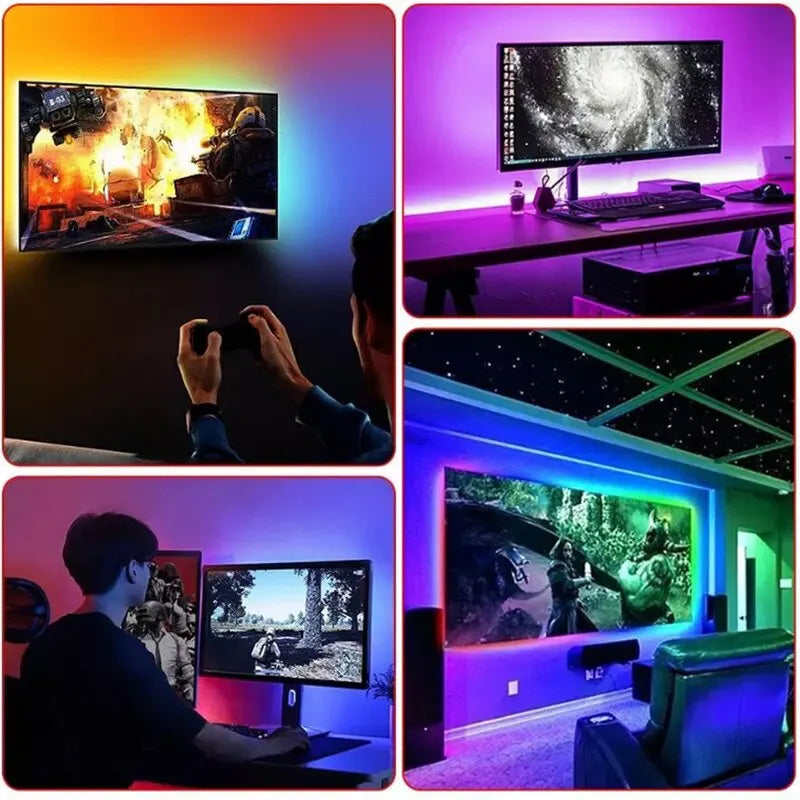 1m USB LED Strip Lights 60LEDs/m RGB Tape SMD 2835 With Remo