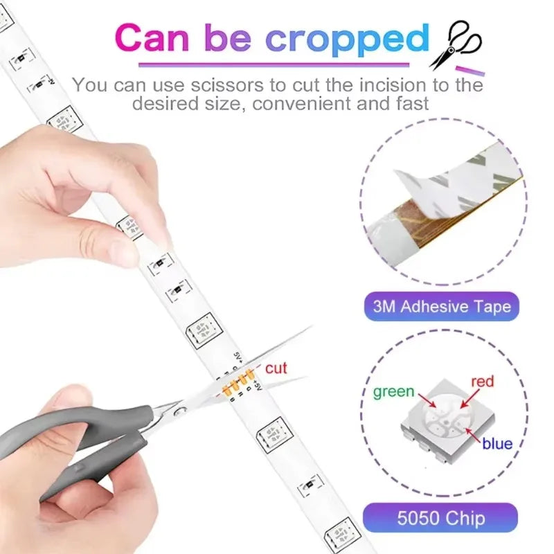 RGB LED Strip Light Intelligent Bluetooth Remote Control Rem