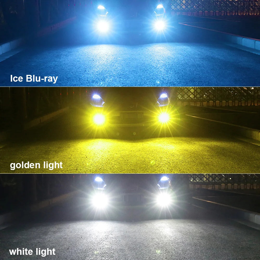 2Pcs Car Laser H8 H11 h7 HB4 9006 LED Light Bulb Project Len
