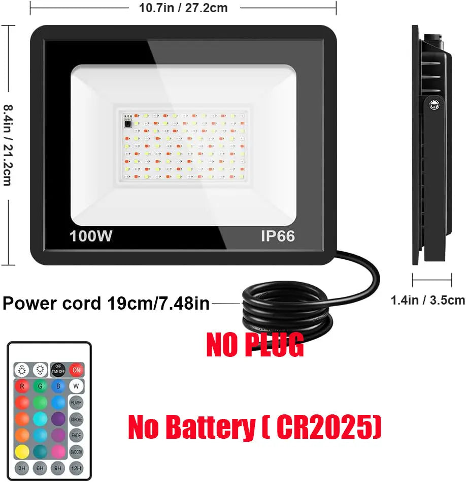 Rgb Outdoor Led Projector 220V Rgb Flood Light 10W 30W 100W 