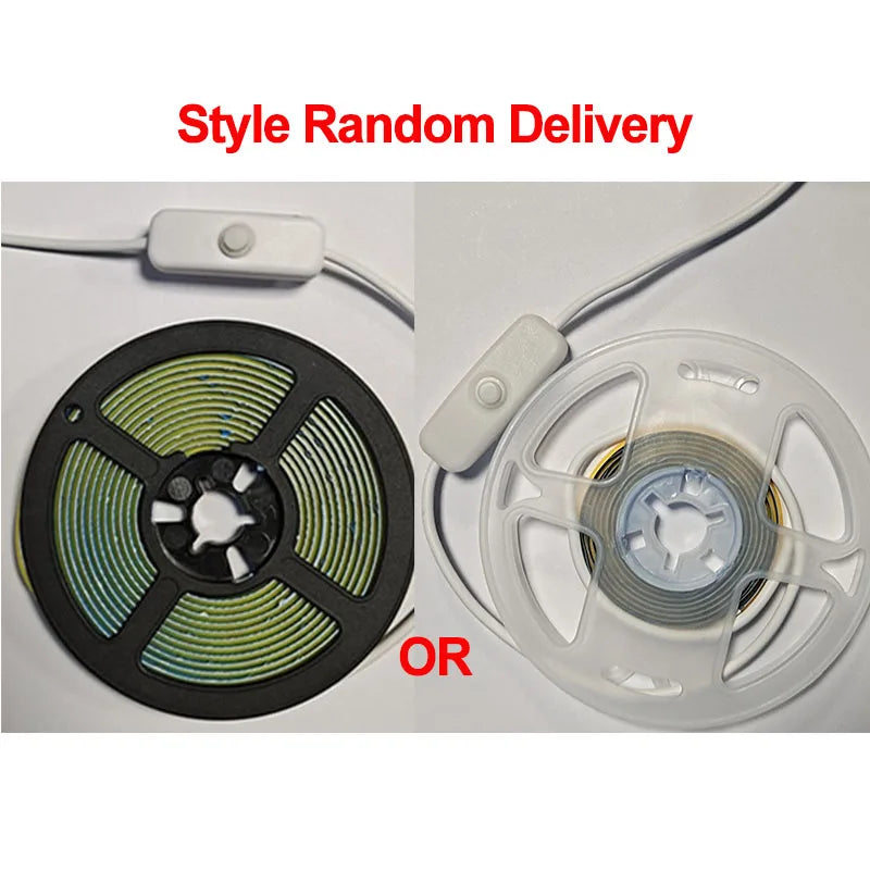 COB LED Strip Light 5V USB Waterproof With Button Switch Fle