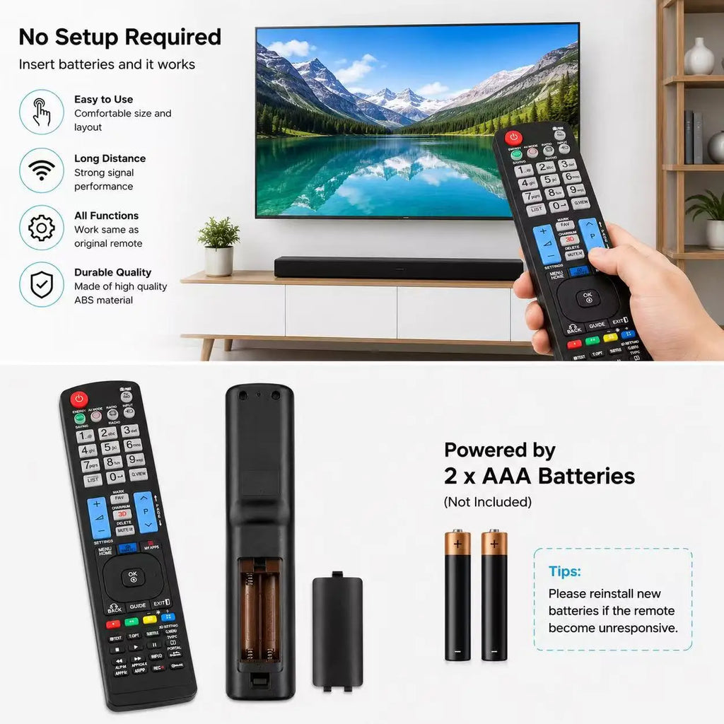 Replacement Remote Control For LED LCD TV Hardware AKB737565