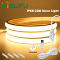 5V USB COB Neon LED Strip With Dimmer IP68 Waterproof 320LED