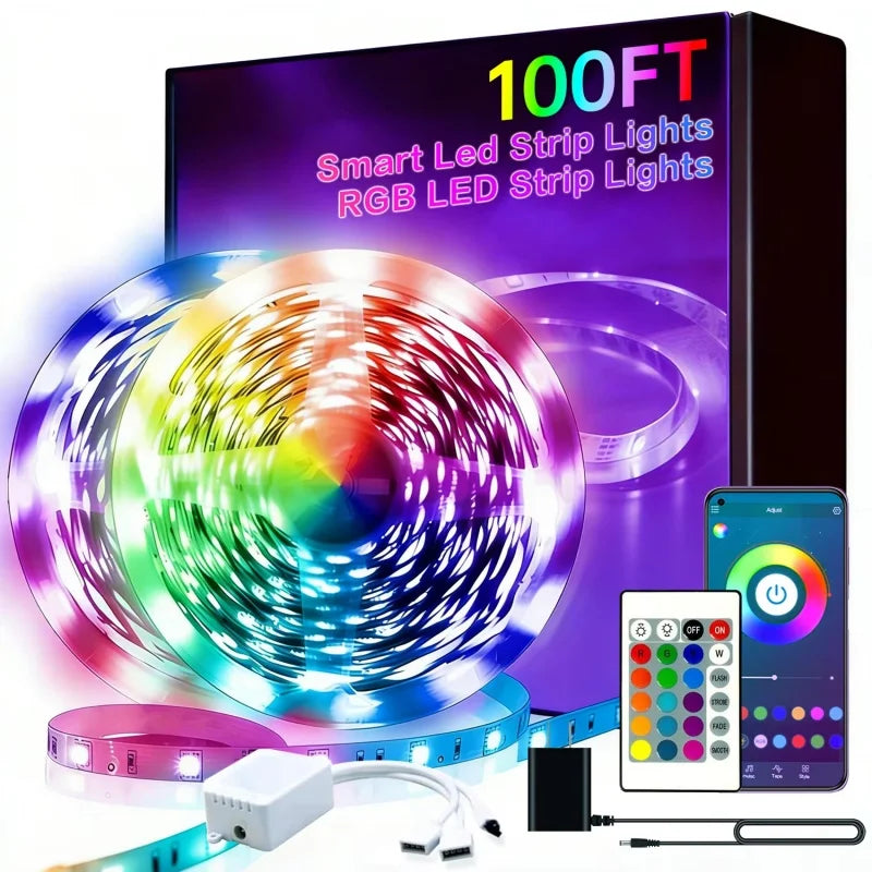 USB LED Strip Lights APP Control Color Changing 5050 RGB LED