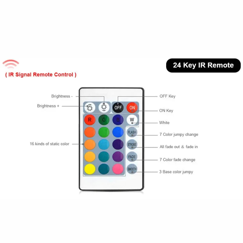 LED Strip RGB Controller Mini 3 24 44 Keys USB Connector IR 